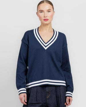 Varsity V-neck