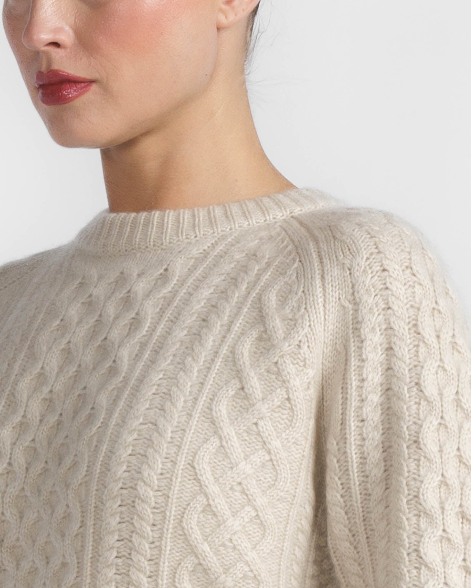 Cable Crewneck
