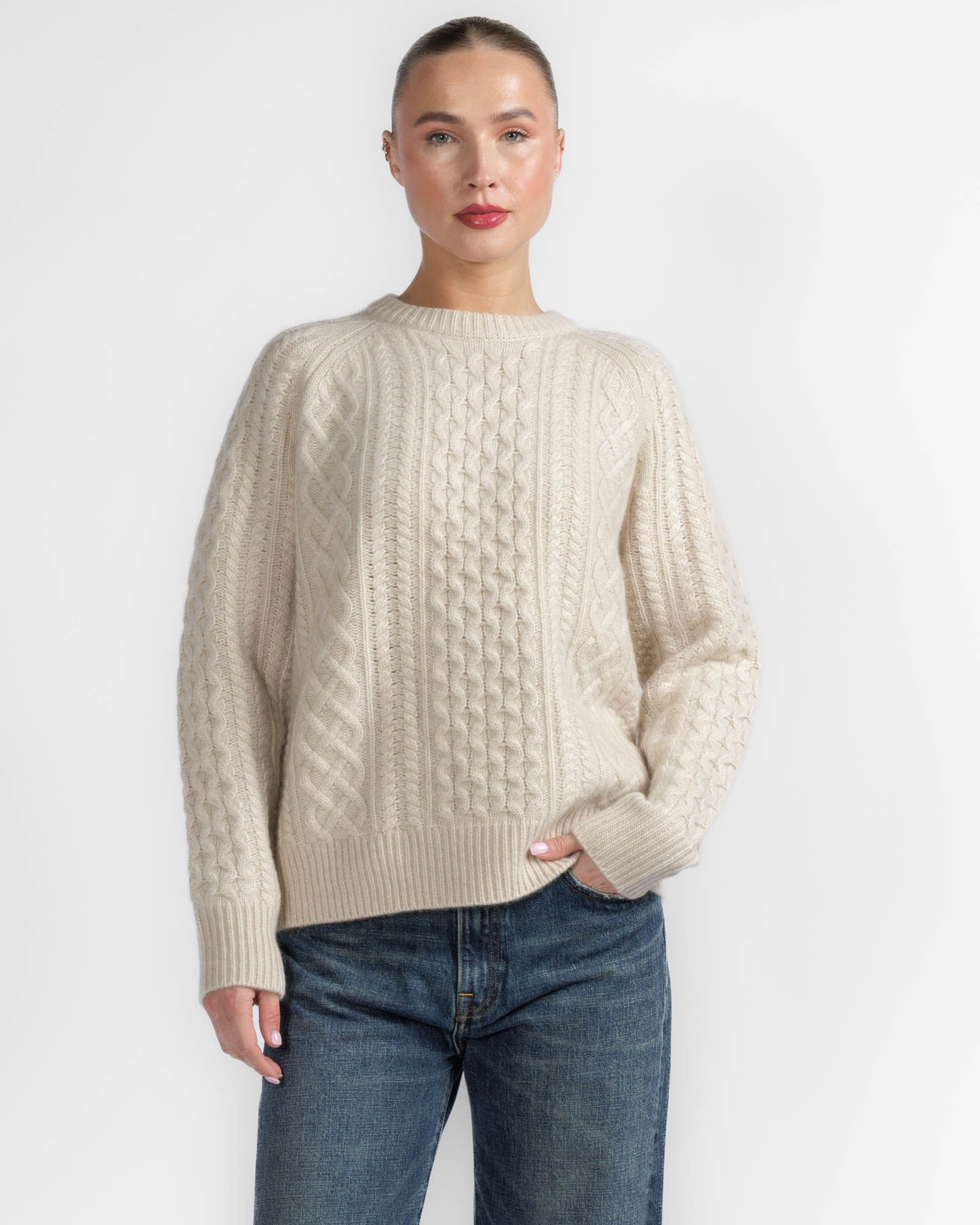 Cable Crewneck