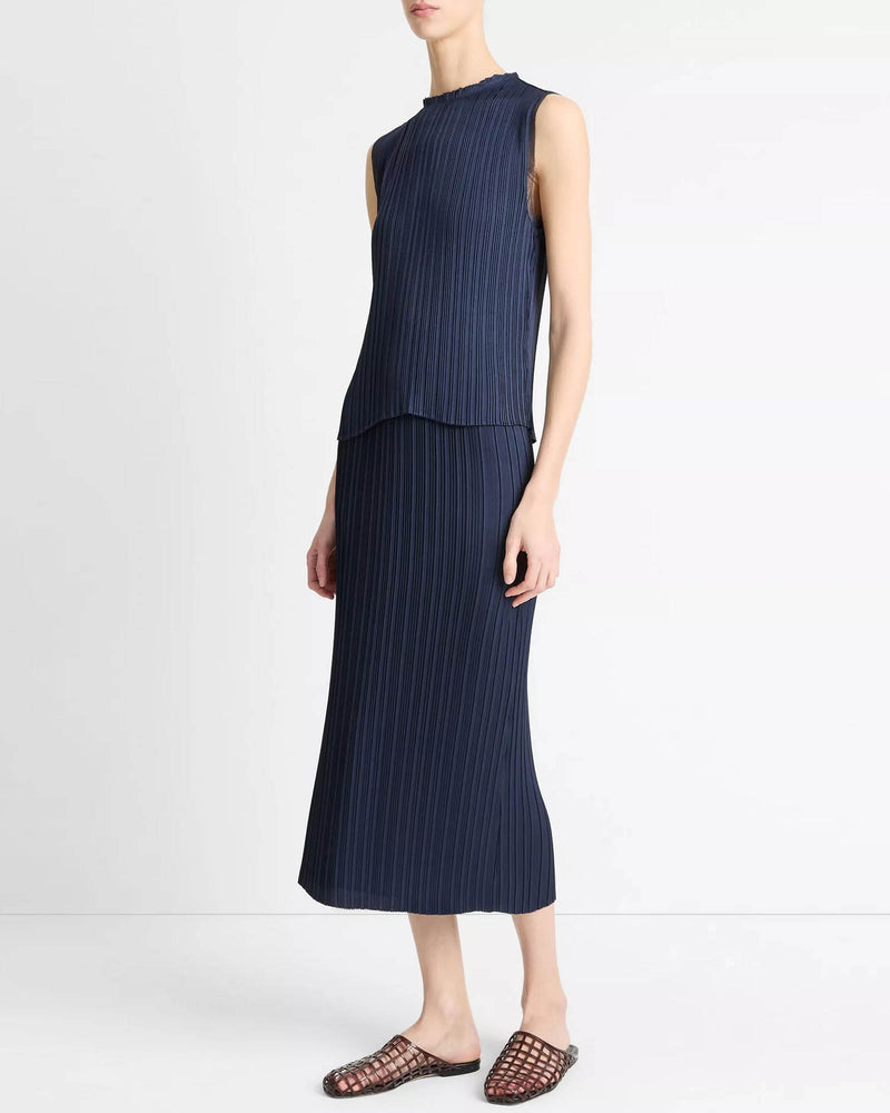 Pleat Straight Skirt