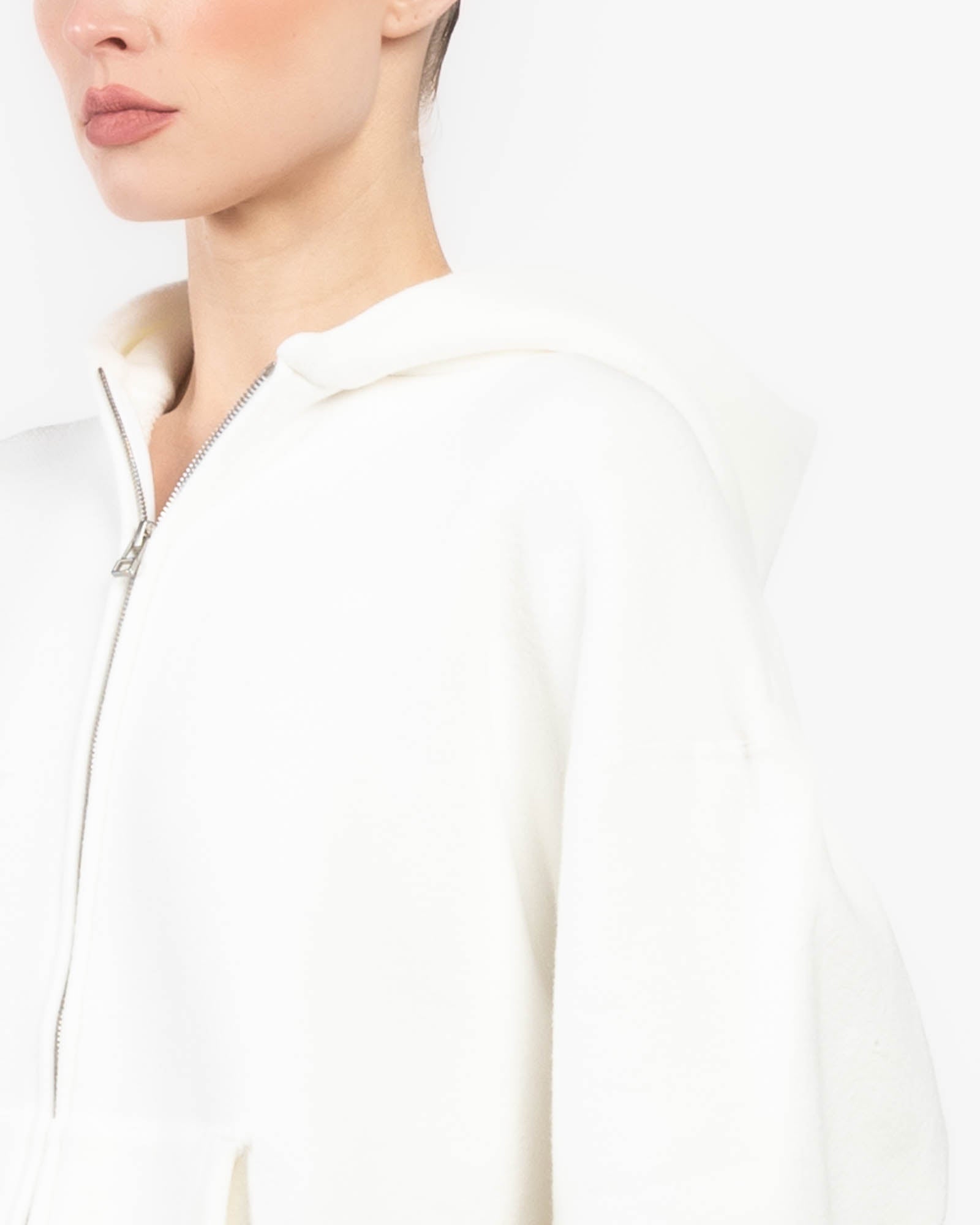 Sweat à capuche zippé en éponge