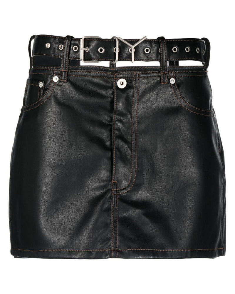 Y Belt Mini Skirt