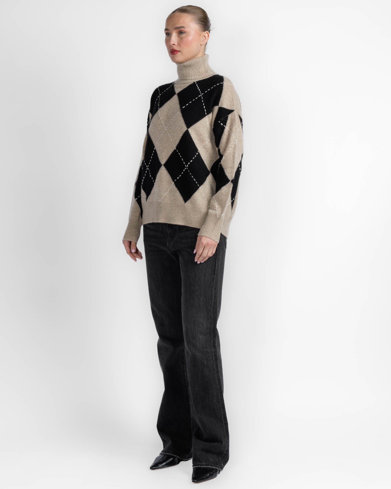 Argyle Turtleneck