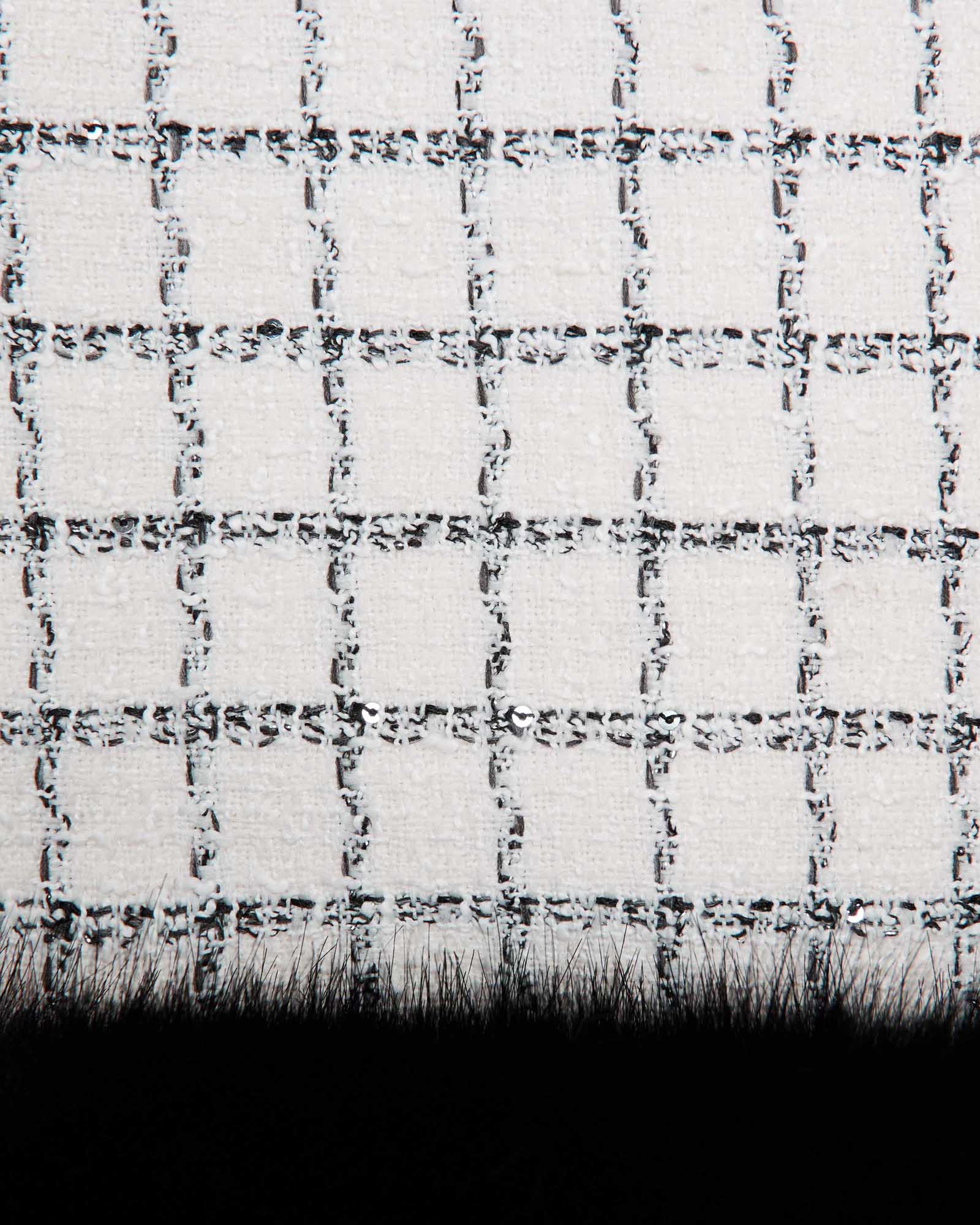 Jupe à carreaux en fausse fourrure