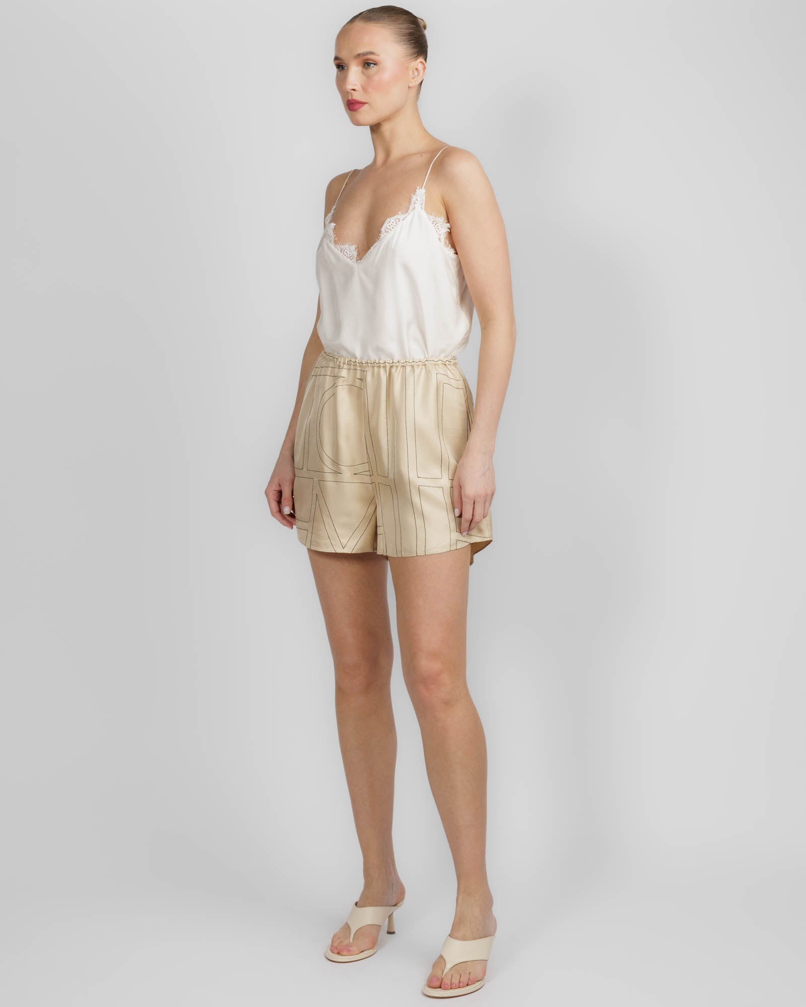 Monogram Silk PJ Shorts