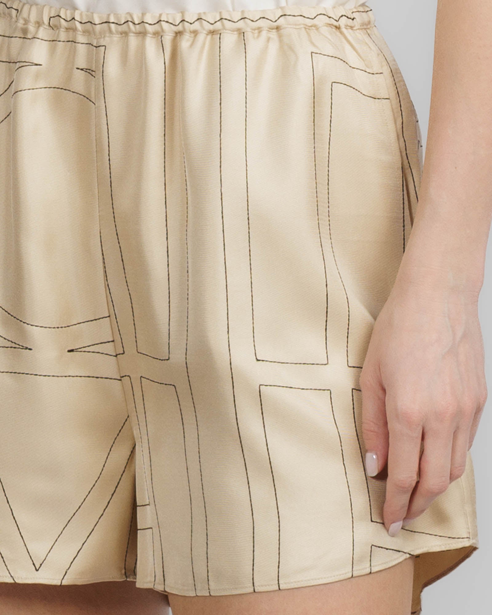 Monogram Silk PJ Shorts