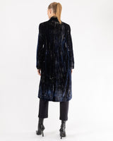 Velvet Laminated Long Coat