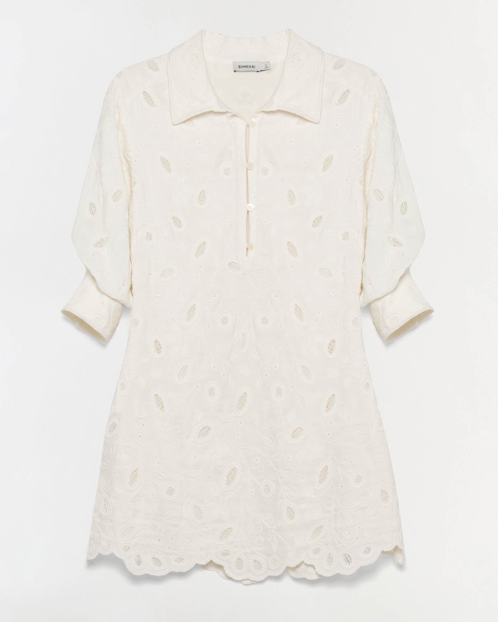 Freya Embroidered Linen Mini Dress