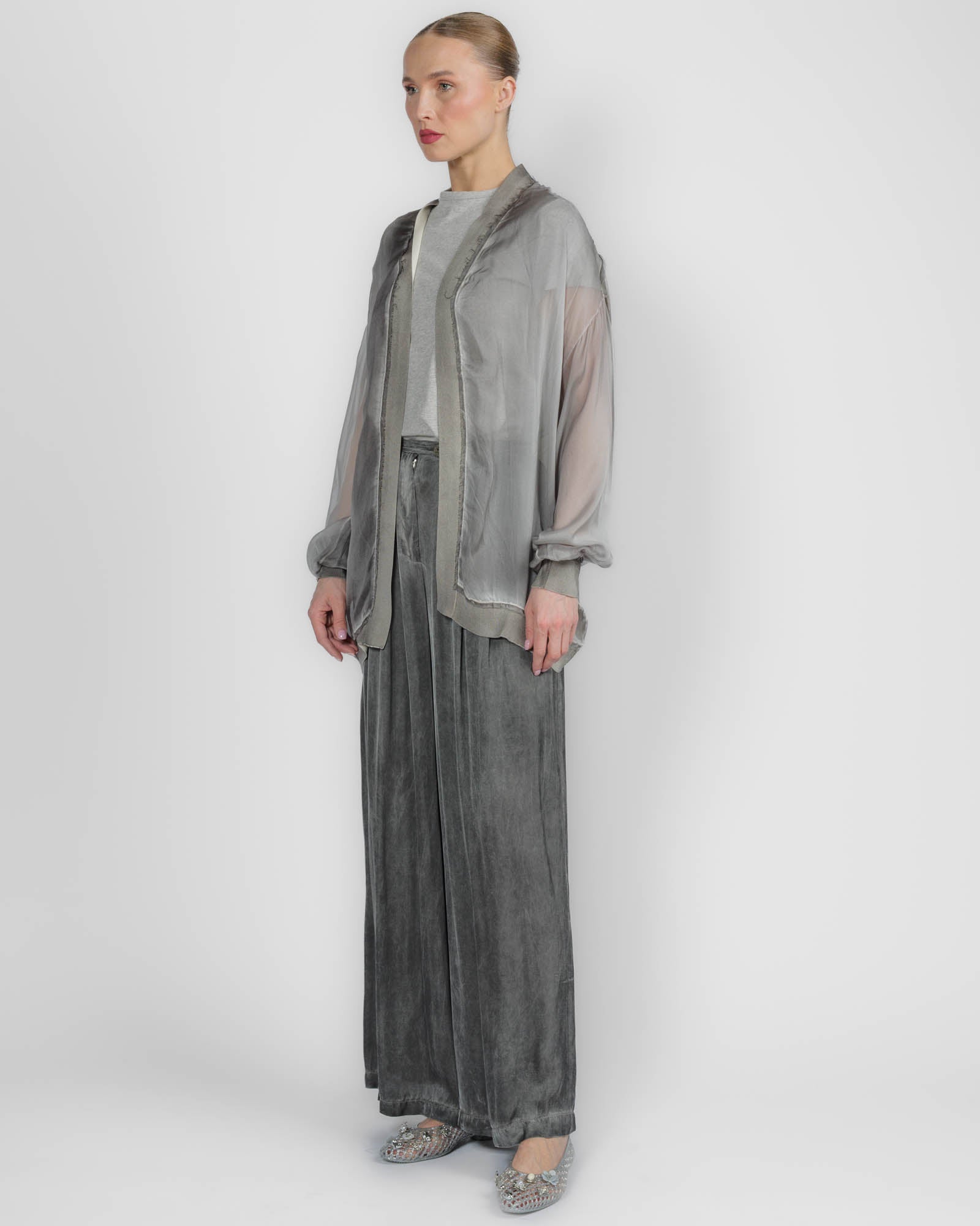 Painted Chiffon Cardigan