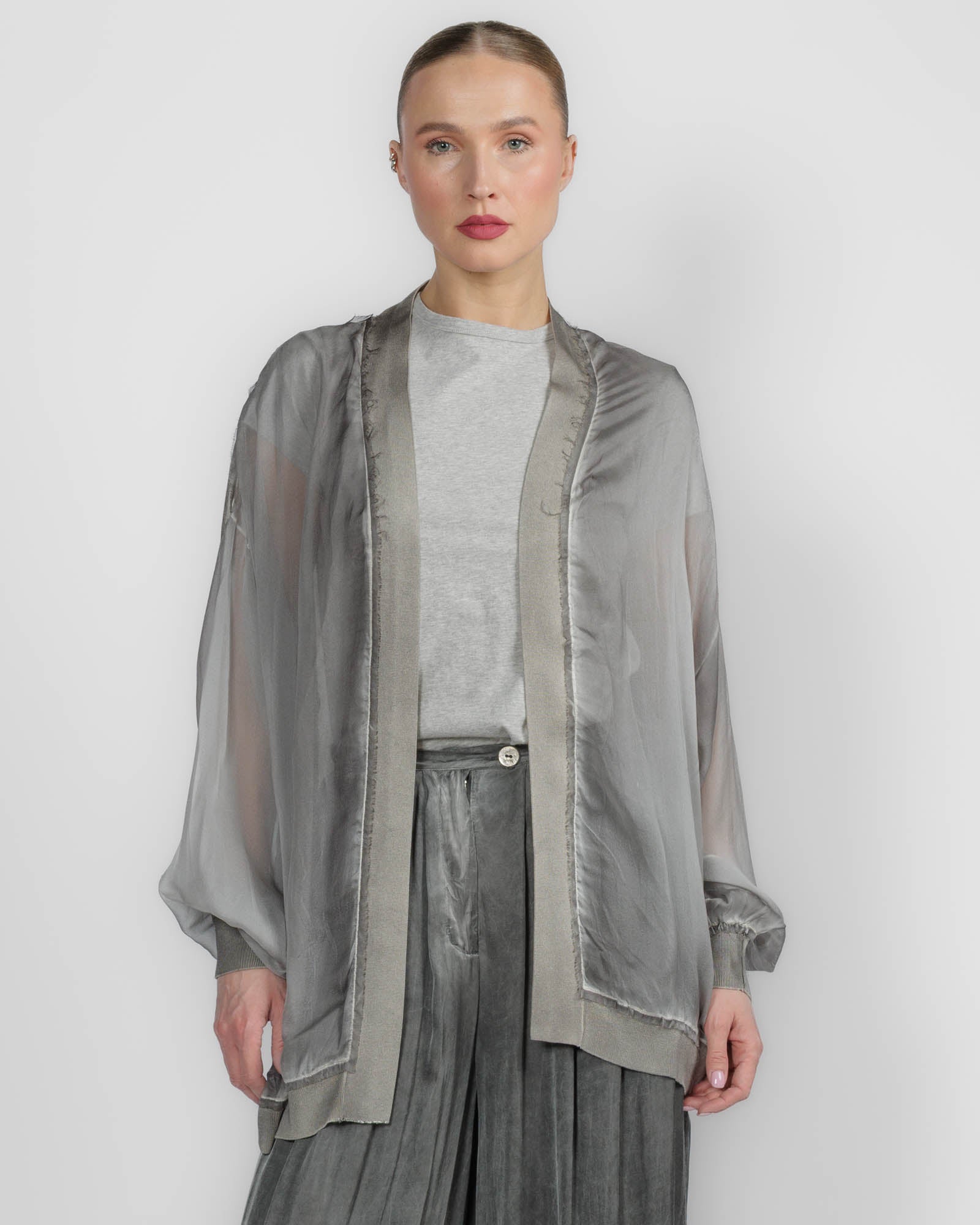 Painted Chiffon Cardigan