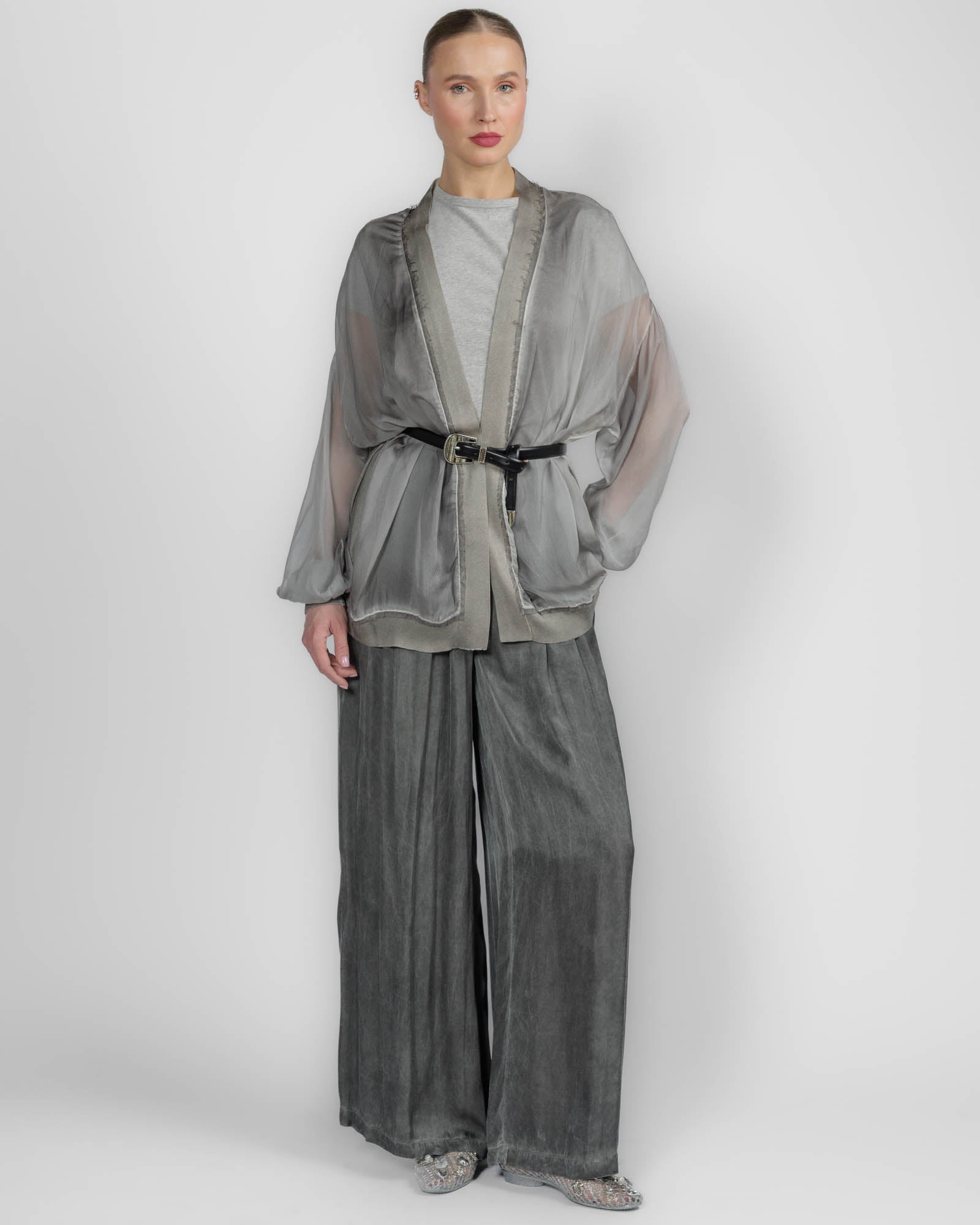 Painted Chiffon Cardigan