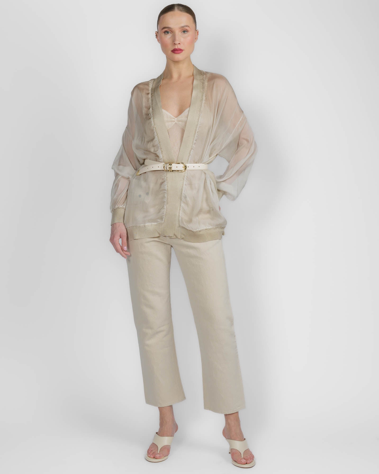 Painted Chiffon Cardigan