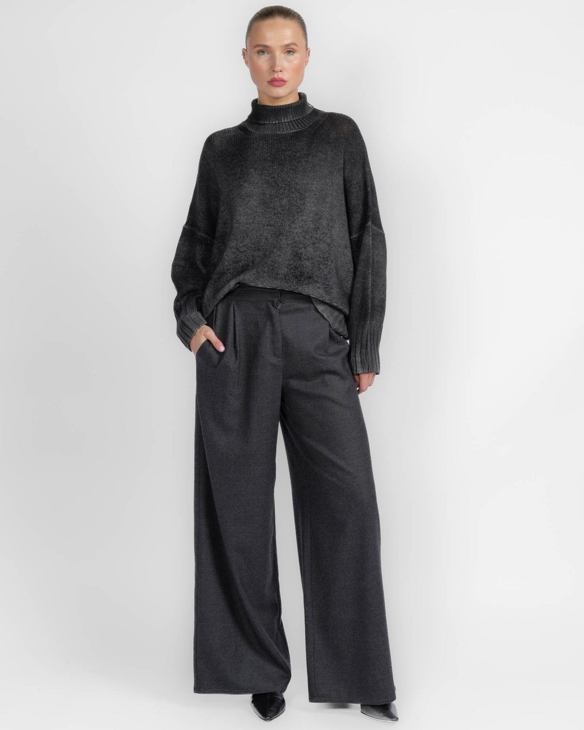 Paint High Neck Sweater