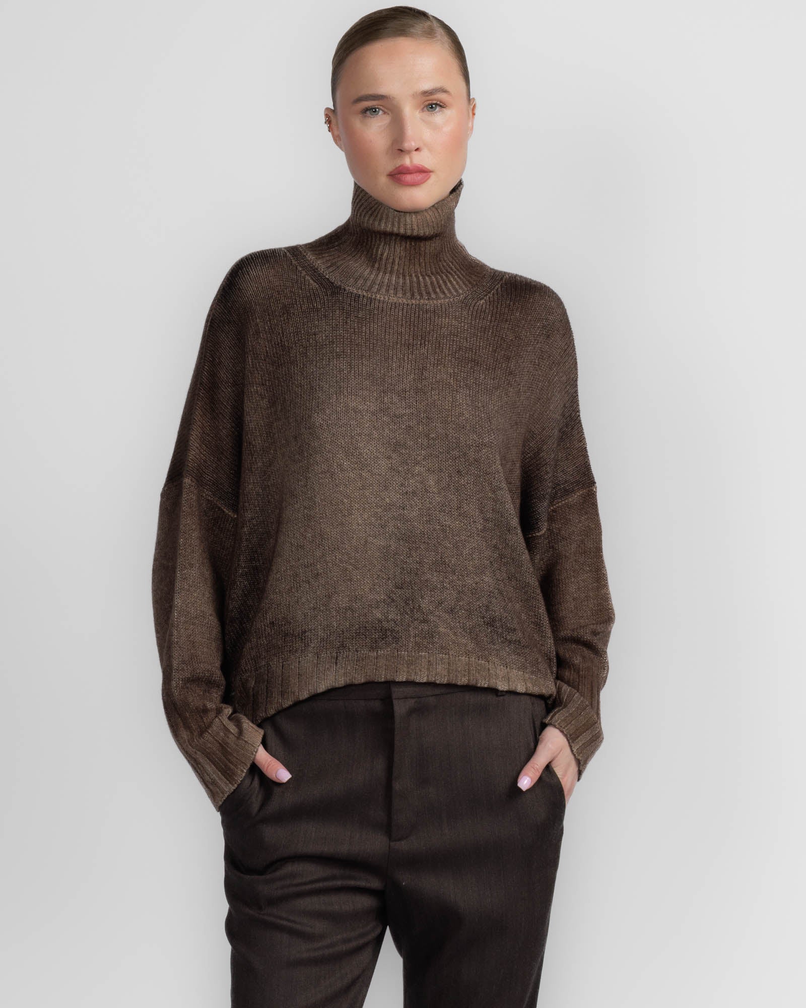 Paint High Neck Sweater