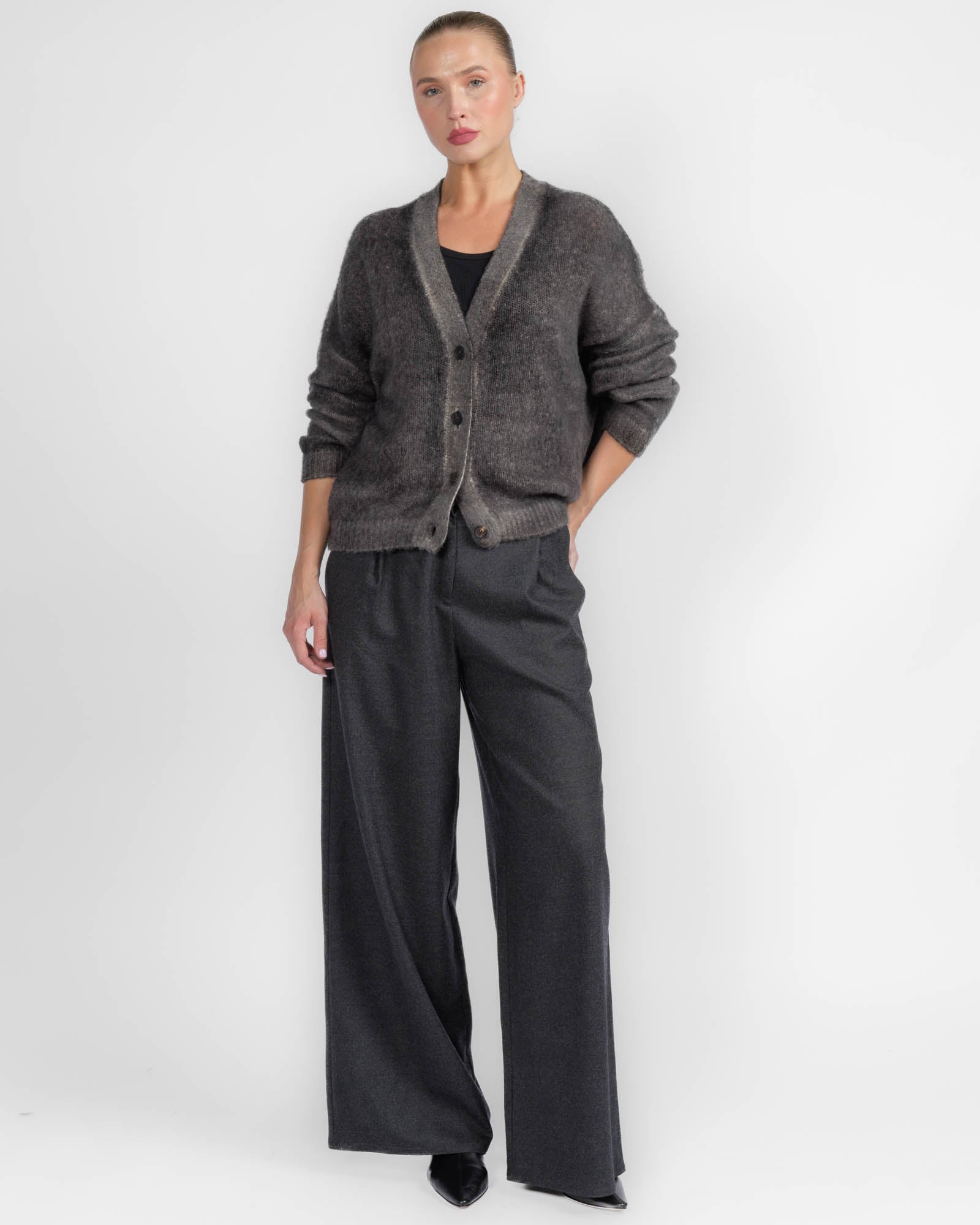 Paint V-Neck Cardigan