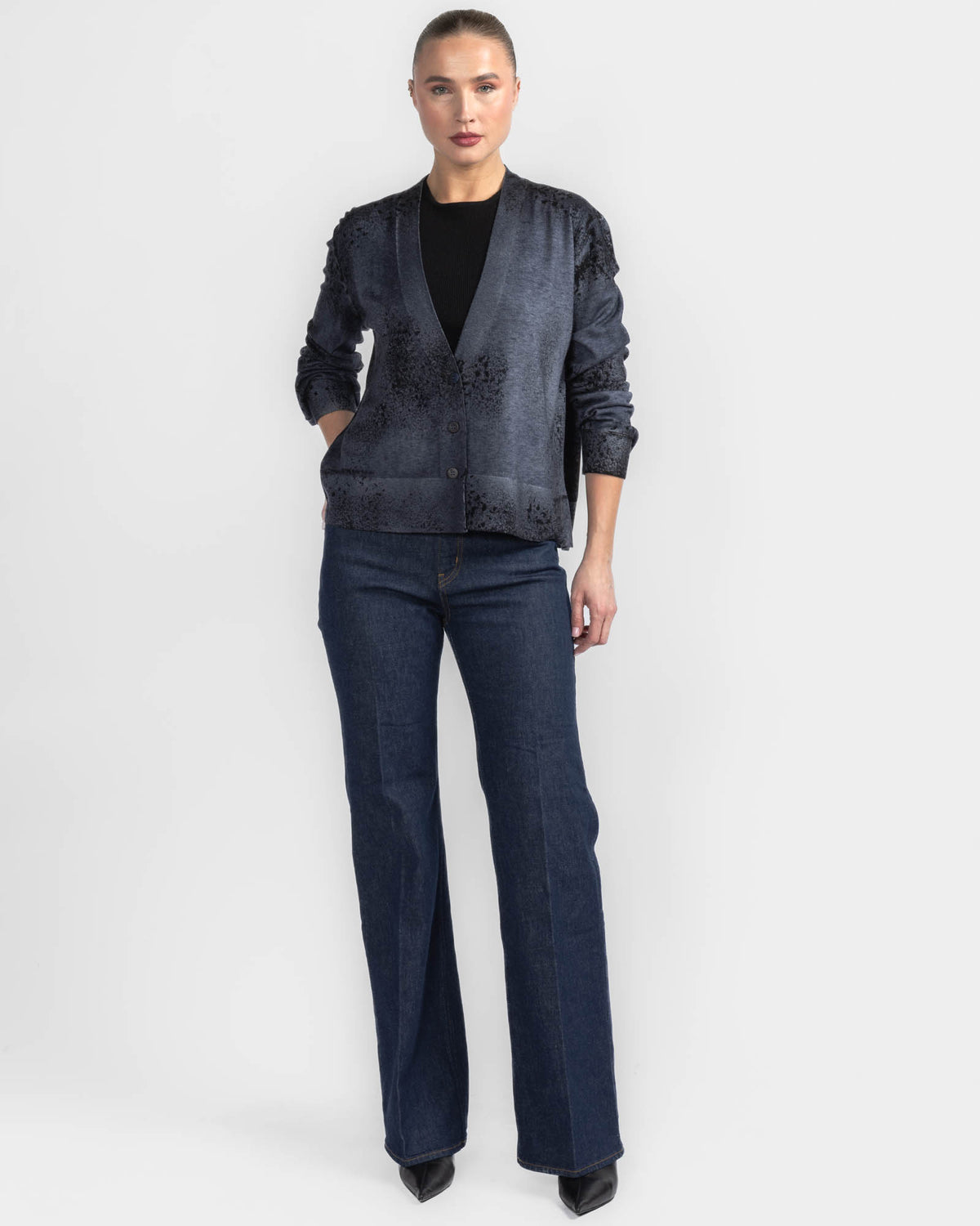 Paisley V-Neck Cardigan