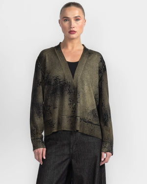 Paisley V-Neck Cardigan