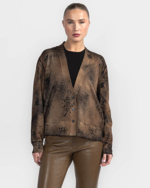 Paisley V-Neck Cardigan