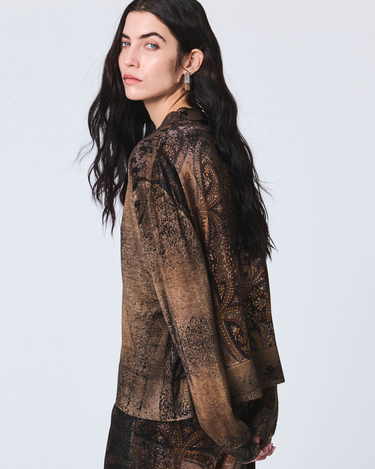 Paisley V-Neck Cardigan