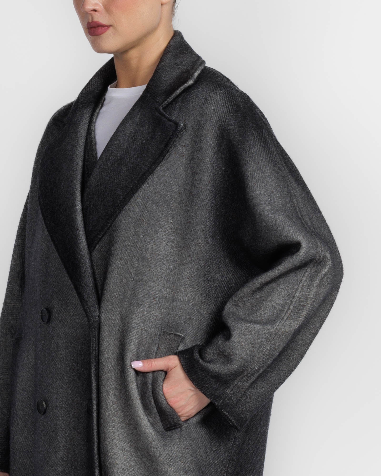 Herringbone Rever Coat