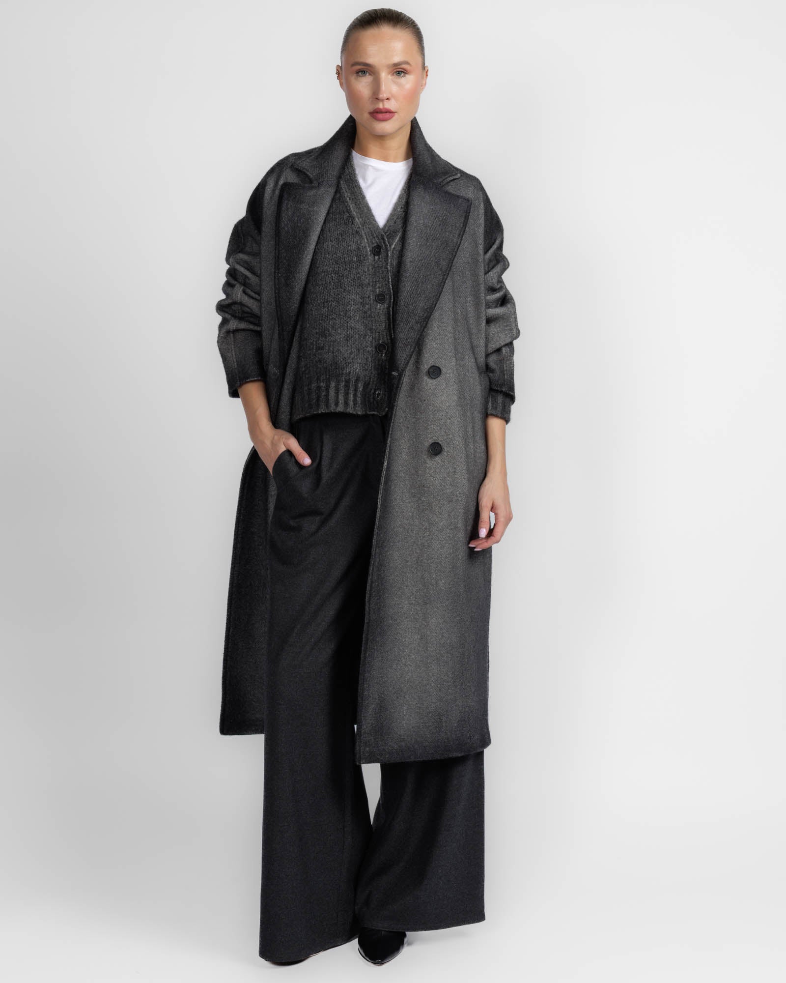 Herringbone Rever Coat