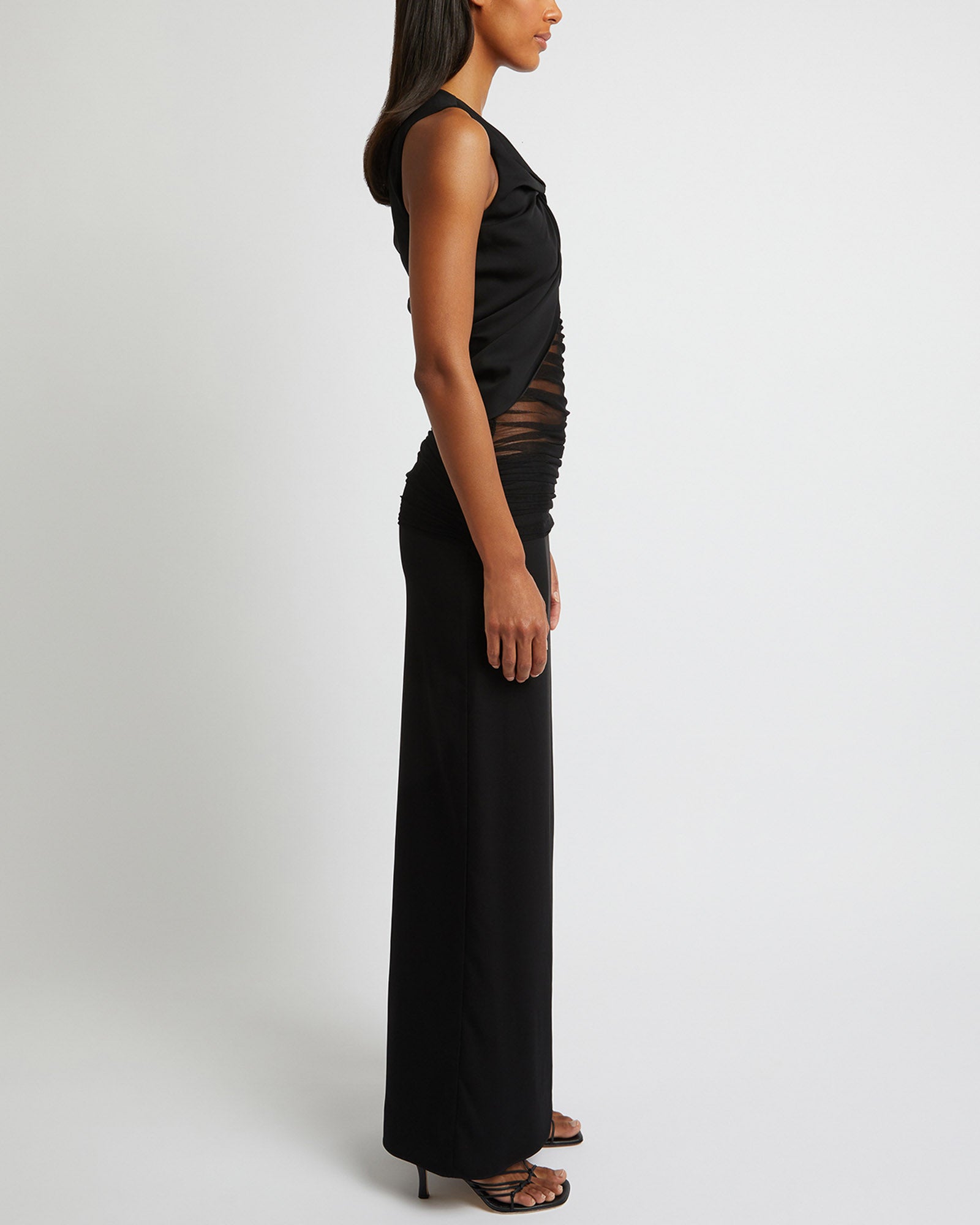 Robe torsadée en tulle Semblance