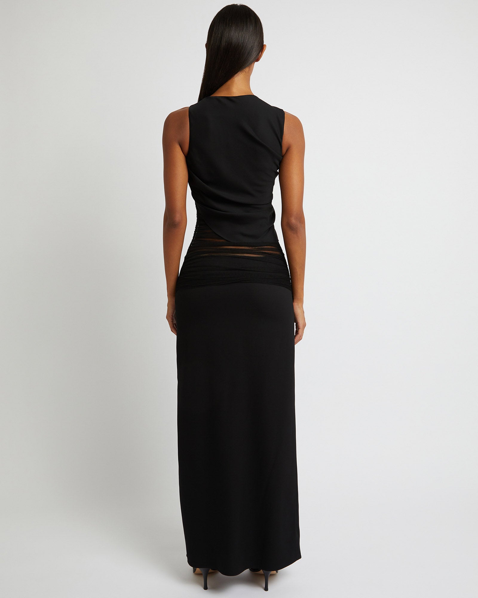 Robe torsadée en tulle Semblance