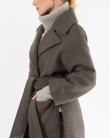 Front Tie Wool Coat