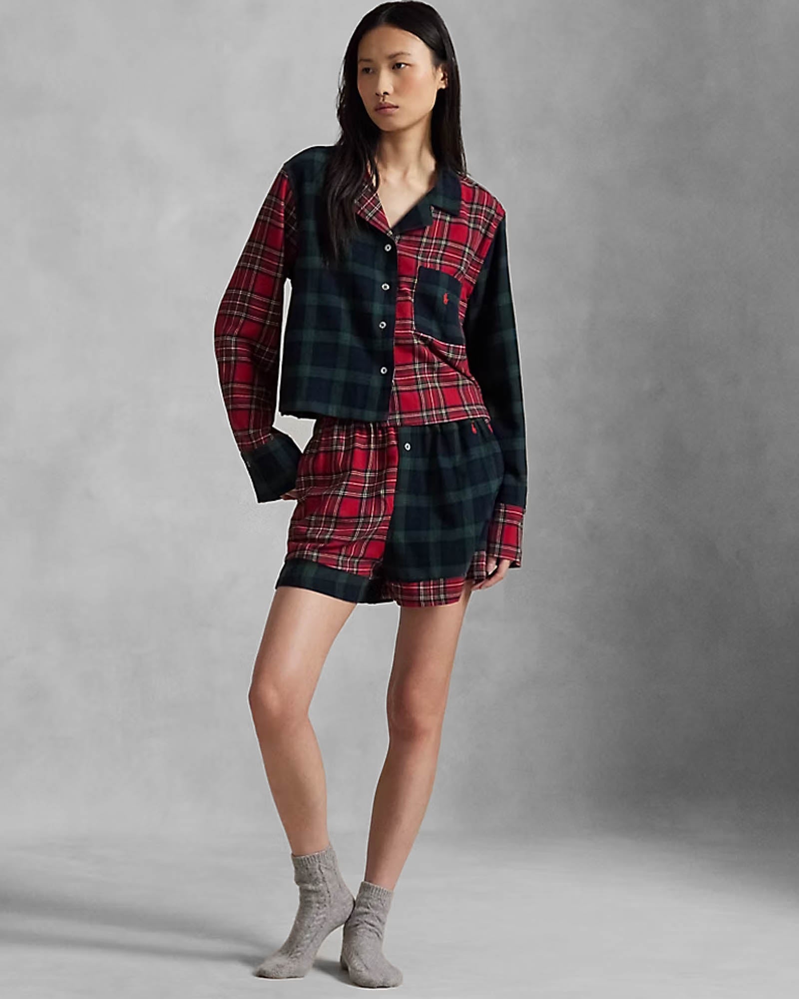 Ensemble pyjama haut court et boxer