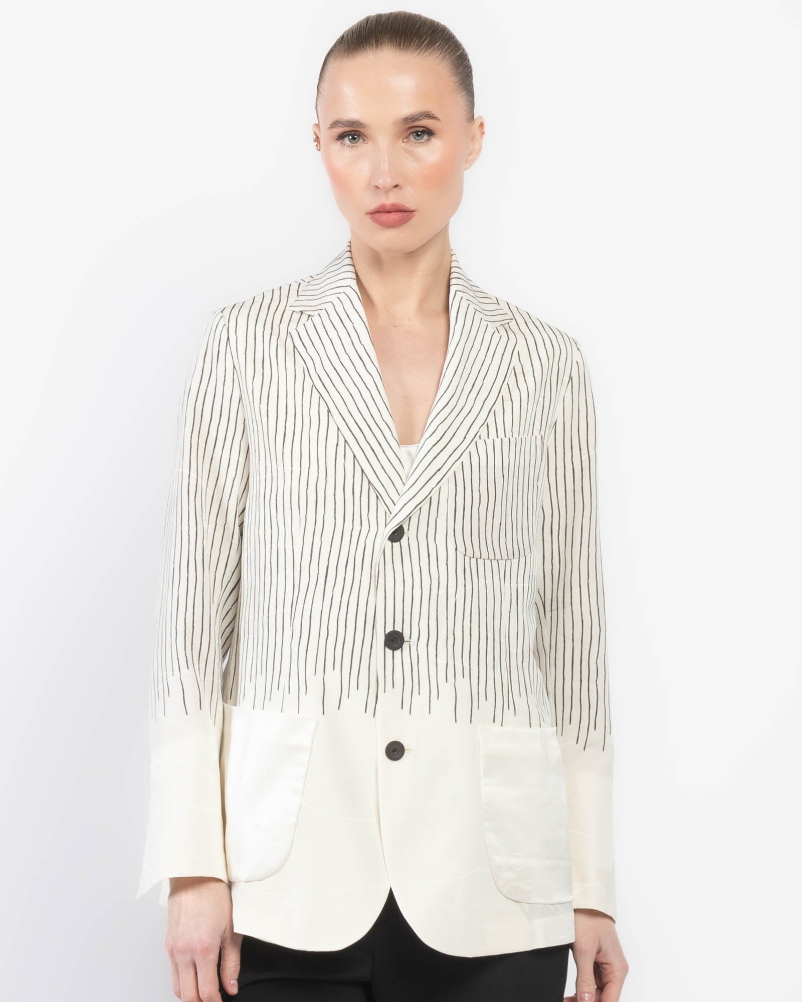 Veste à rayures florales