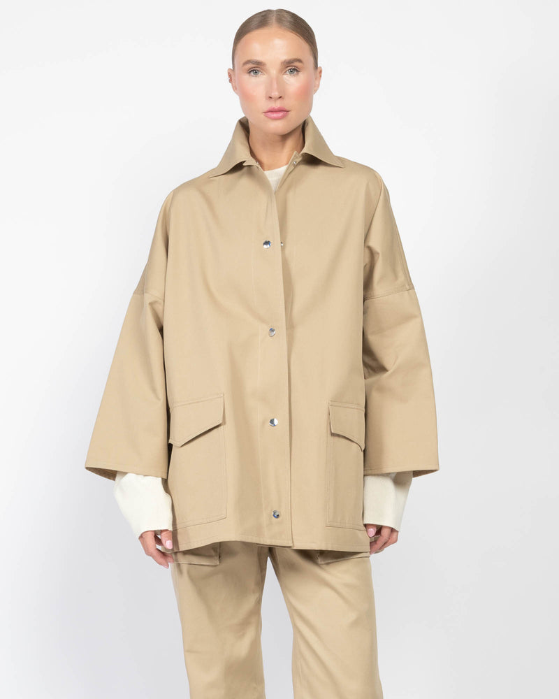 Cotton Twill Oversized Jacket