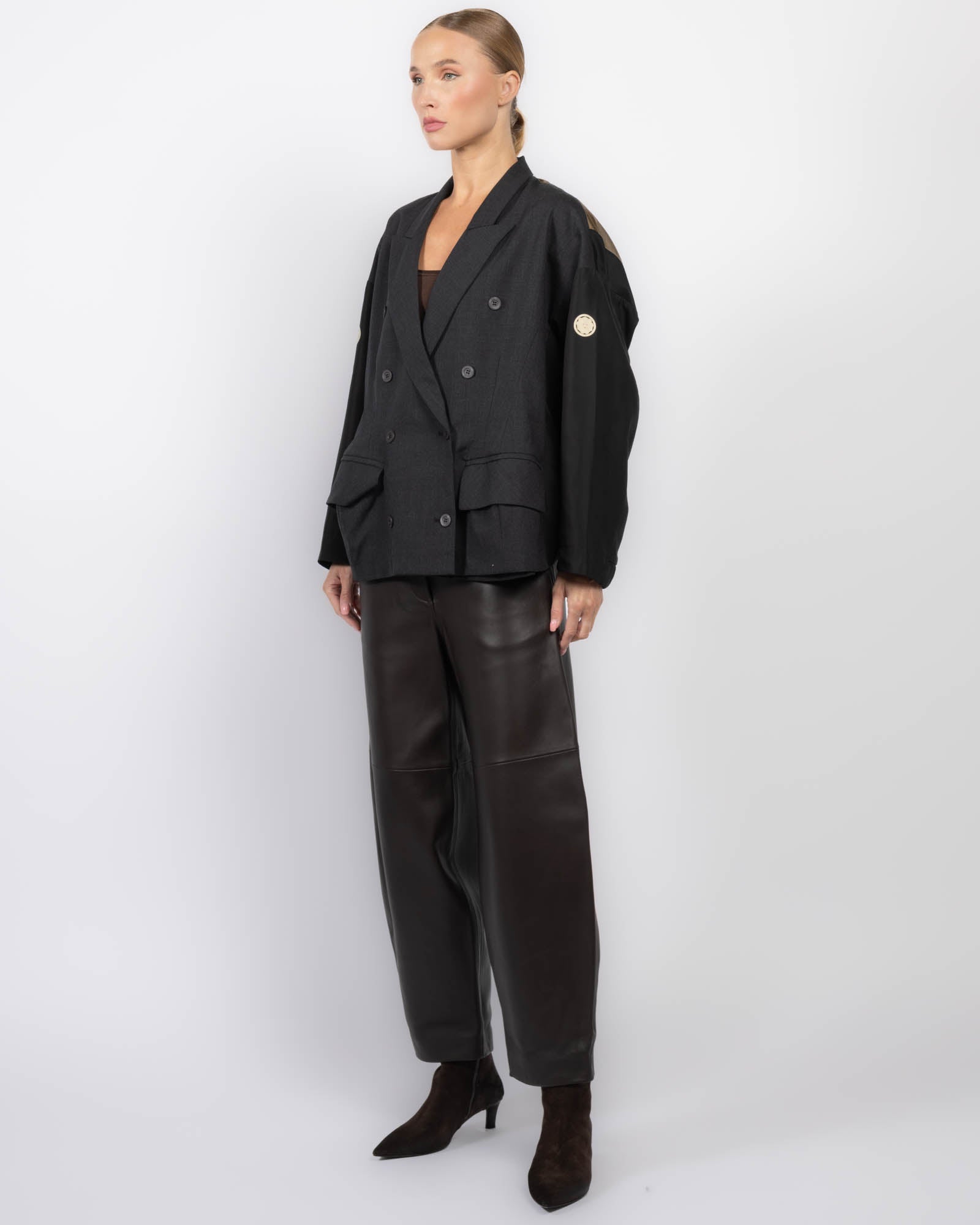 Blouson aviateur à double boutonnage
