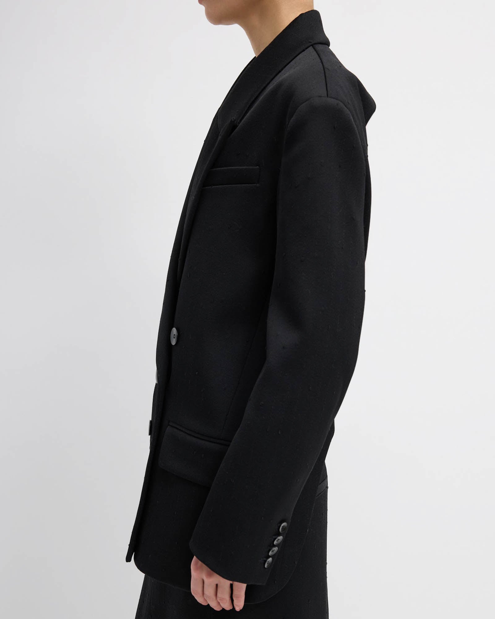 Blazer en laine avec découpe