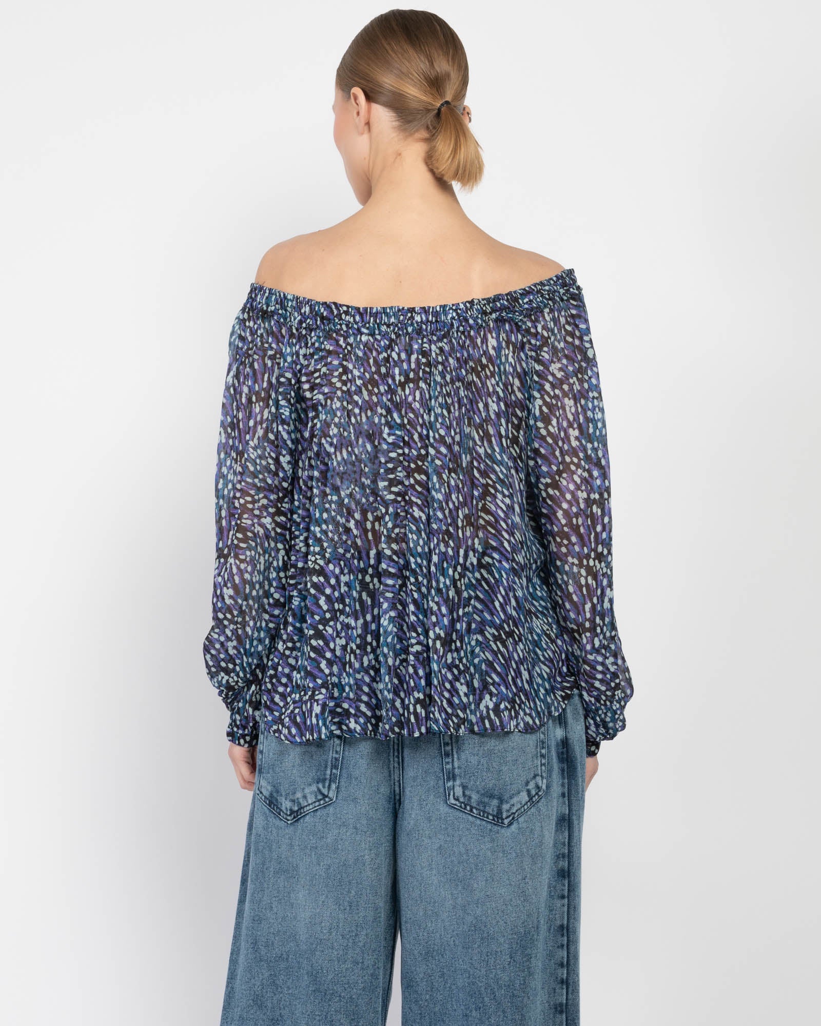 【ISABEL MARANT ETOILE】インド綿ブラウス 34 ネイビー ISABEL MARANT ETOILE Vutti Blouse