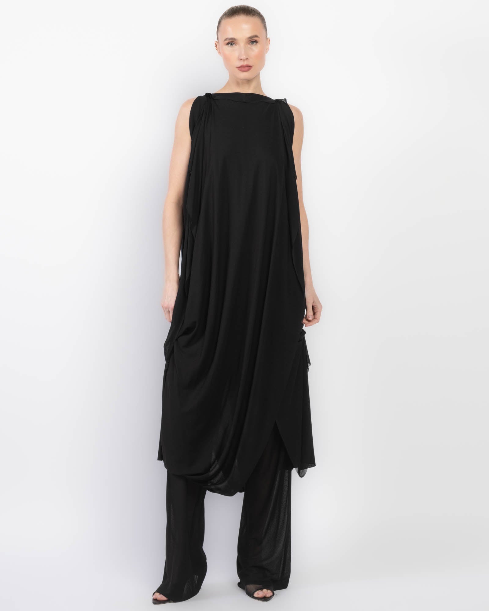 Drape Sheer Dress