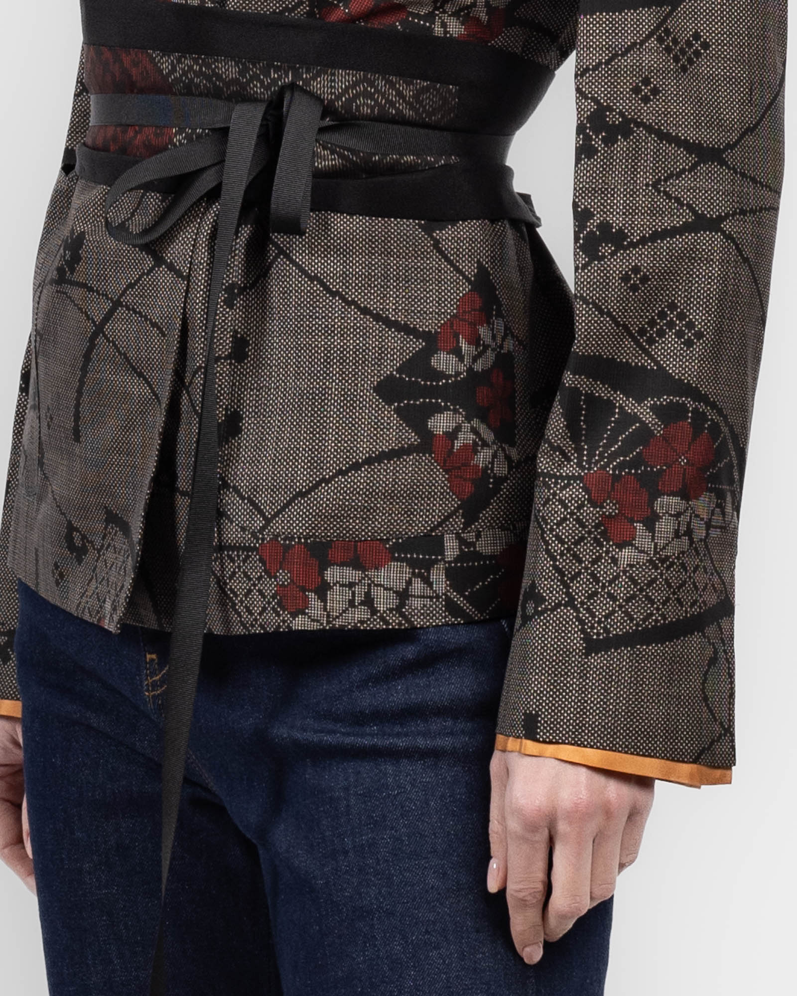 Veste croisée avec ceinture