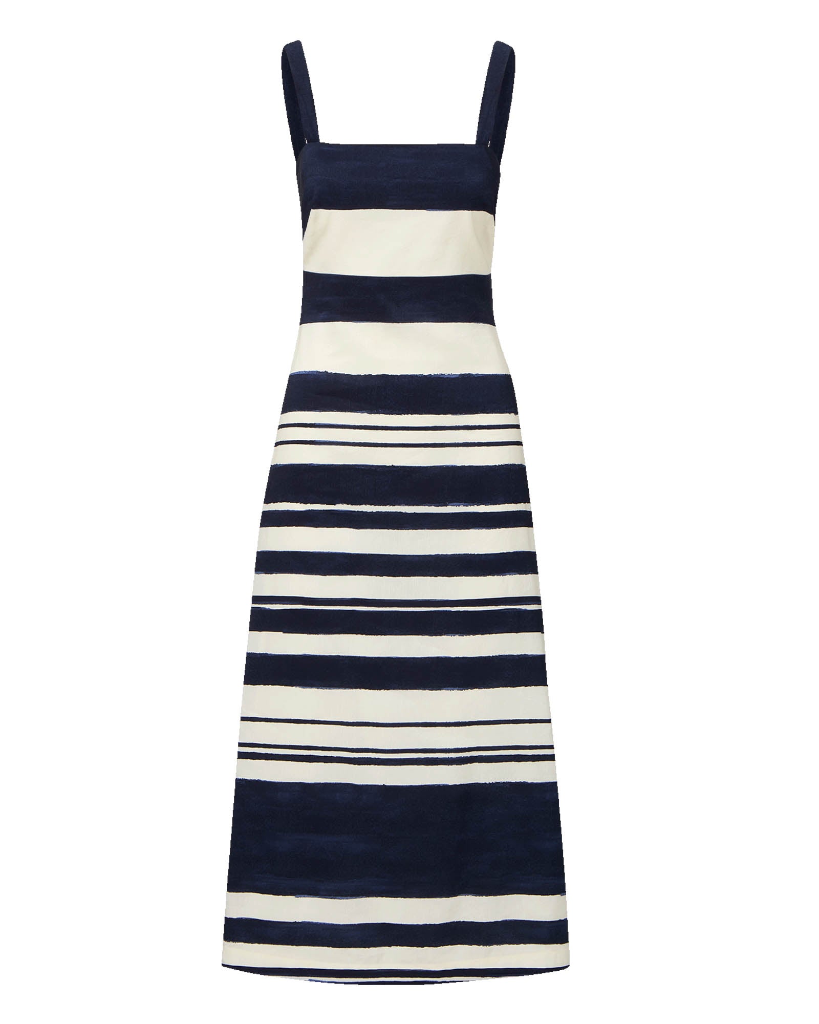 Ella Striped Linen Midi Dress