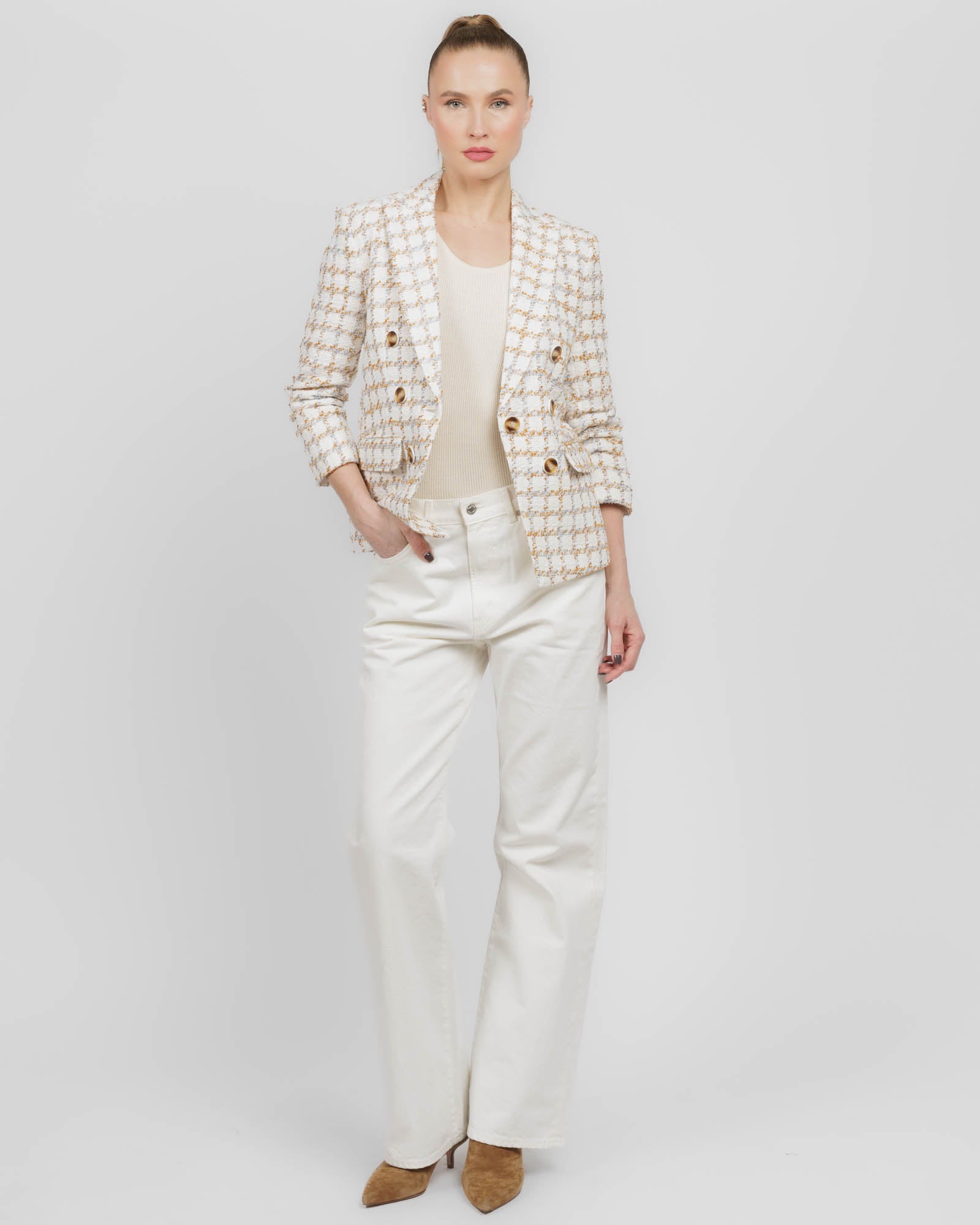 Ryland Dickey Double-Breasted Blazer