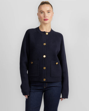 Hammered Button Cardigan