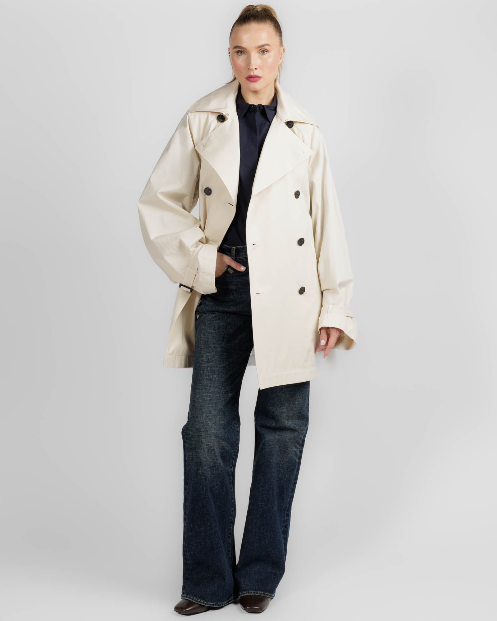 Washed Trench Coat