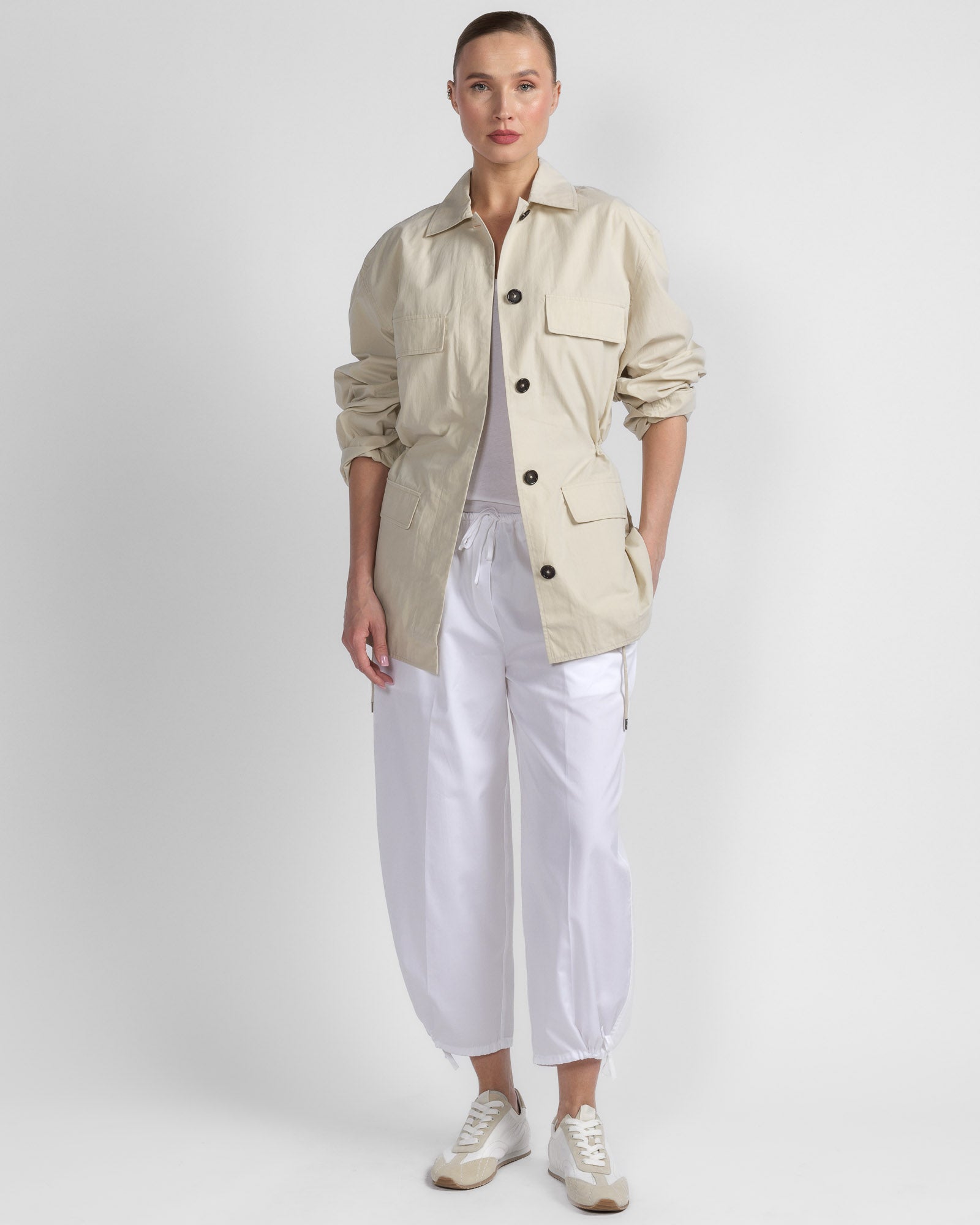 Collar Drawstring Jacket