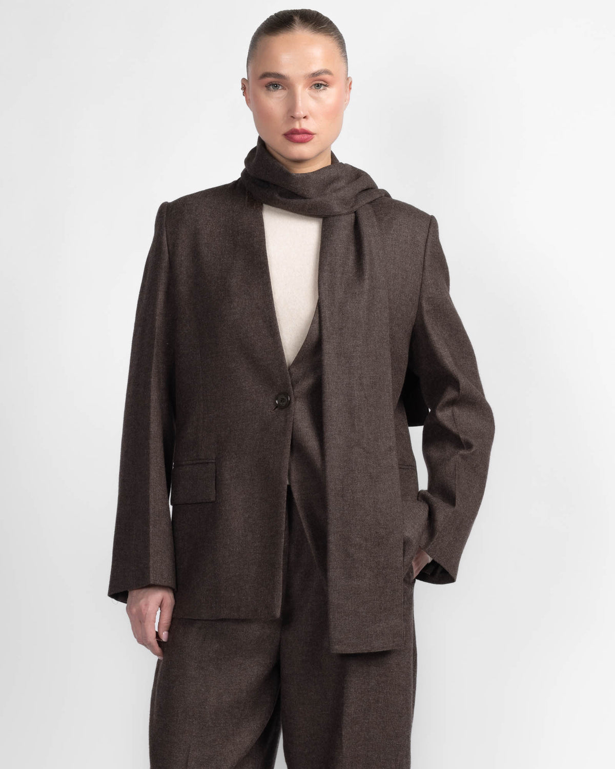 Scarf Lapel Blazer