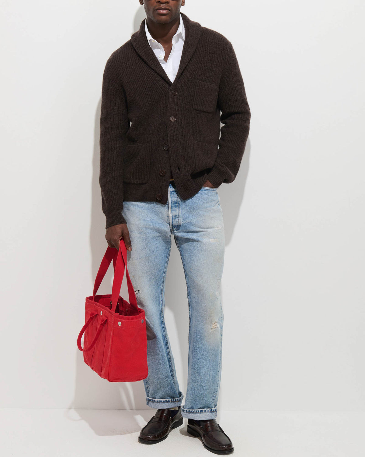 Wallace Cardigan in Washed Cashmere