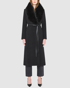 Estelle Black Wool Coat