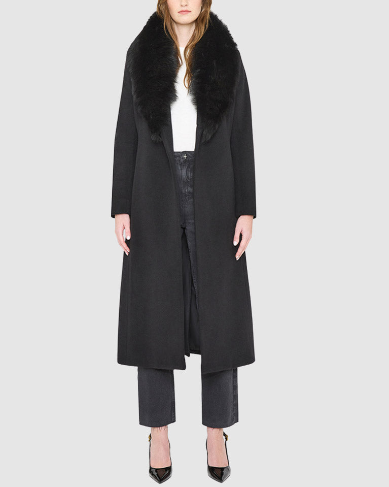 Estelle Black Wool Coat