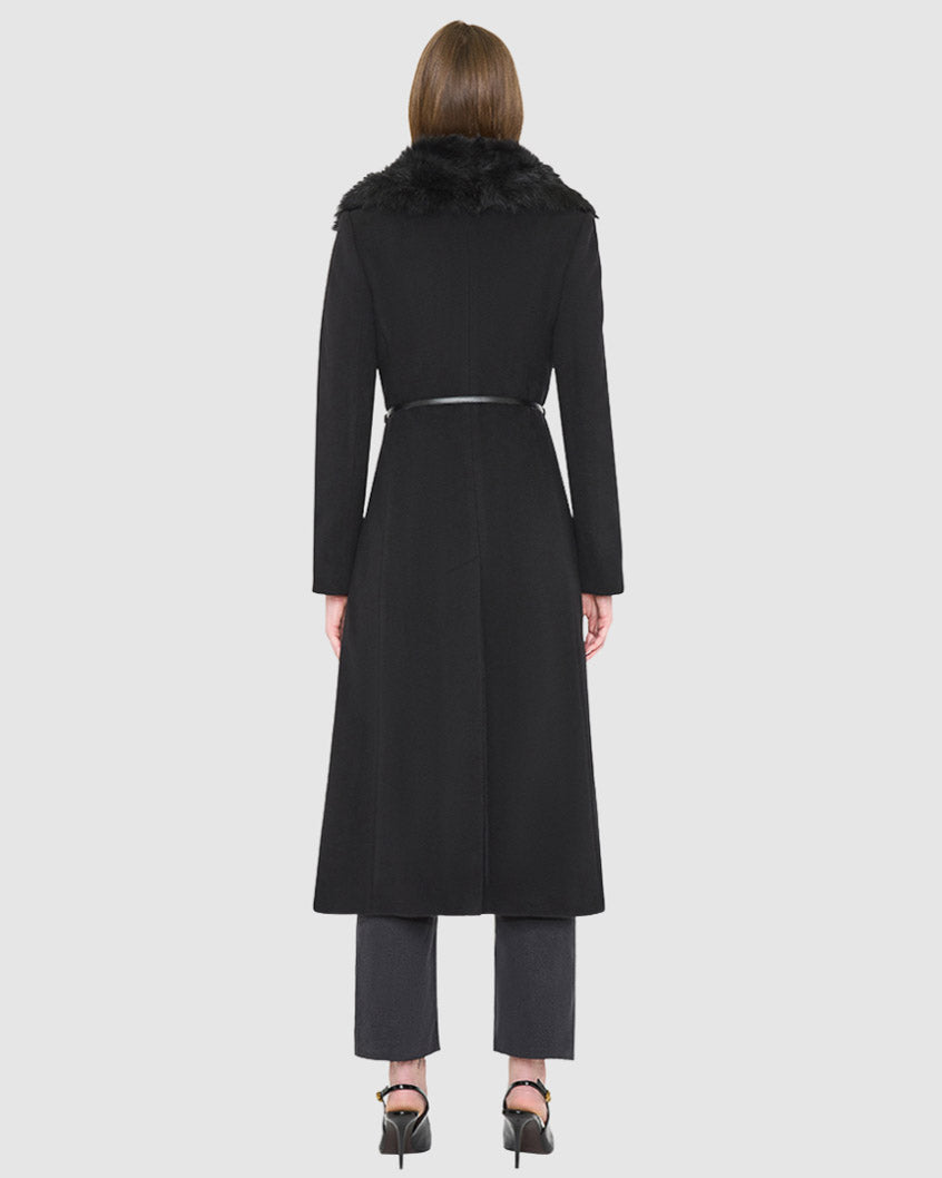 Estelle Black Wool Coat