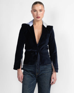 Rose Baby Velvet Blazer