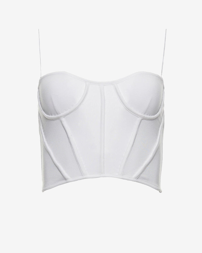 Corset-style bustier top - Natural white