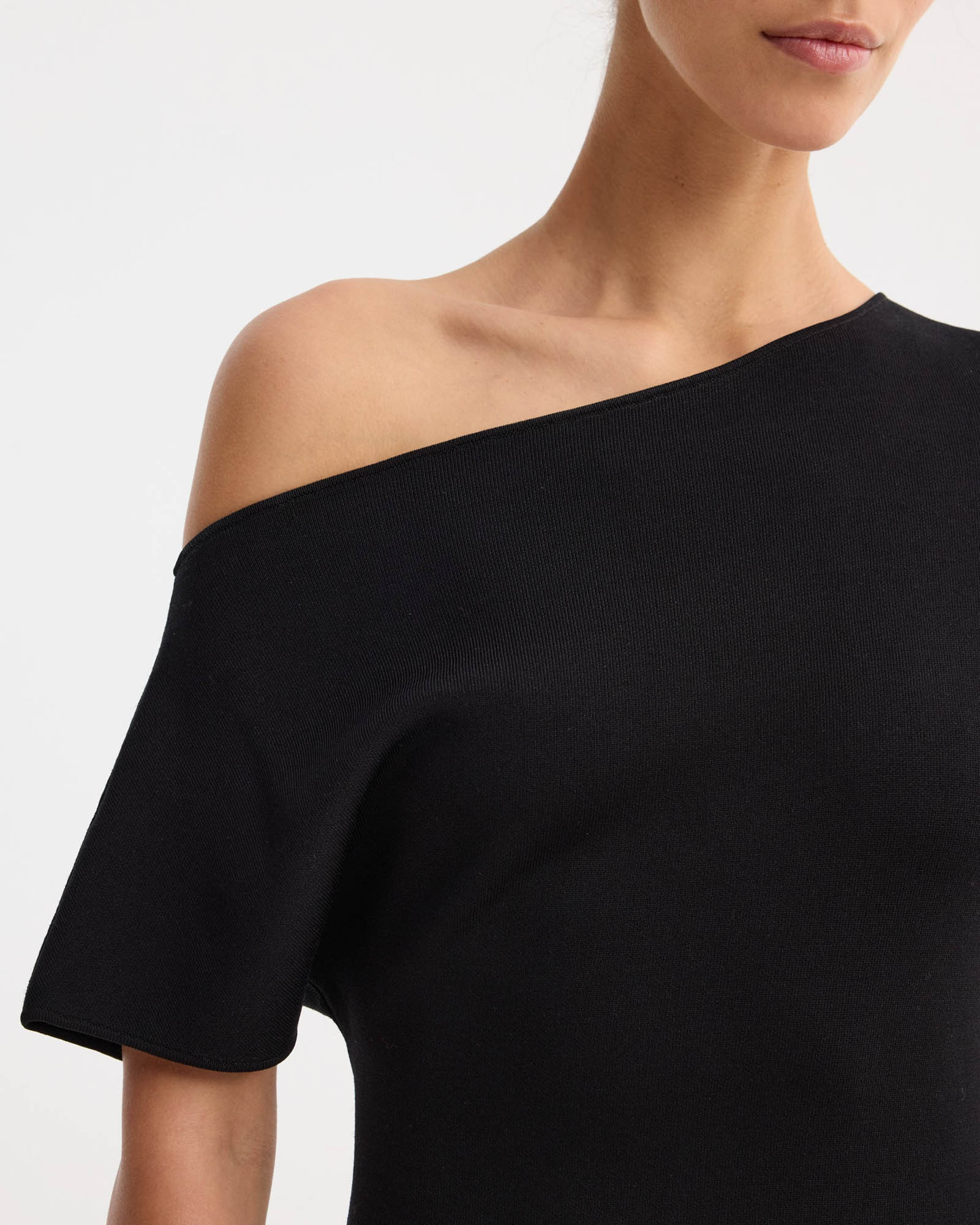 rohe asymmetric off-the-shoulder dress Brown Asymmetric Mini Dress
