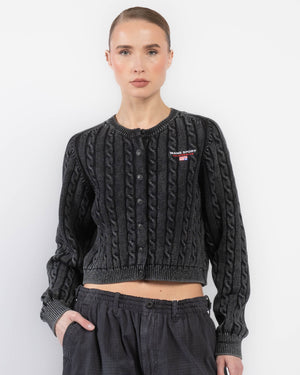 Crop Embroidered Cardigan